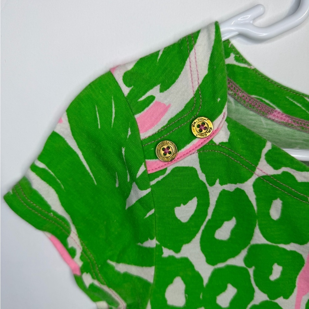 Lilly Pulitzer Loren Pink Pineapple Flamenco 100% Pima Cotton Dress Size Small - Picture 3 of 7